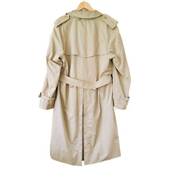 BURBERRY Vintage Men's Tan Trench Coat w/ Removable Wool Liner 40 Long *flaws - Picture 5 of 15